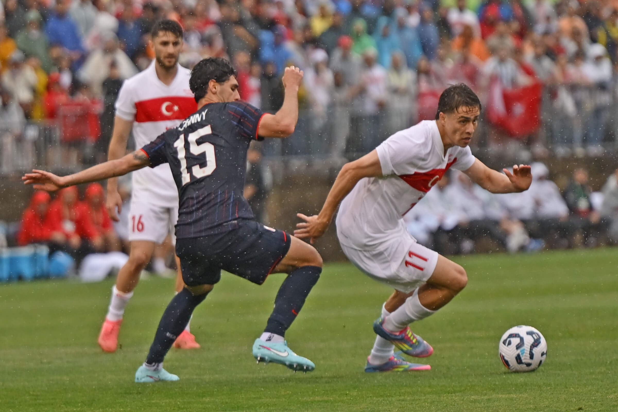 Johnny Cardoso plays for USA vs Turkey