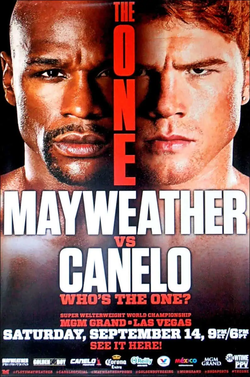 Floyd Mayweather vs Canelo poster