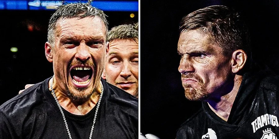 Олександр Усик і Ріко Верховен (Фото: Колаж: ESPN Ringside)