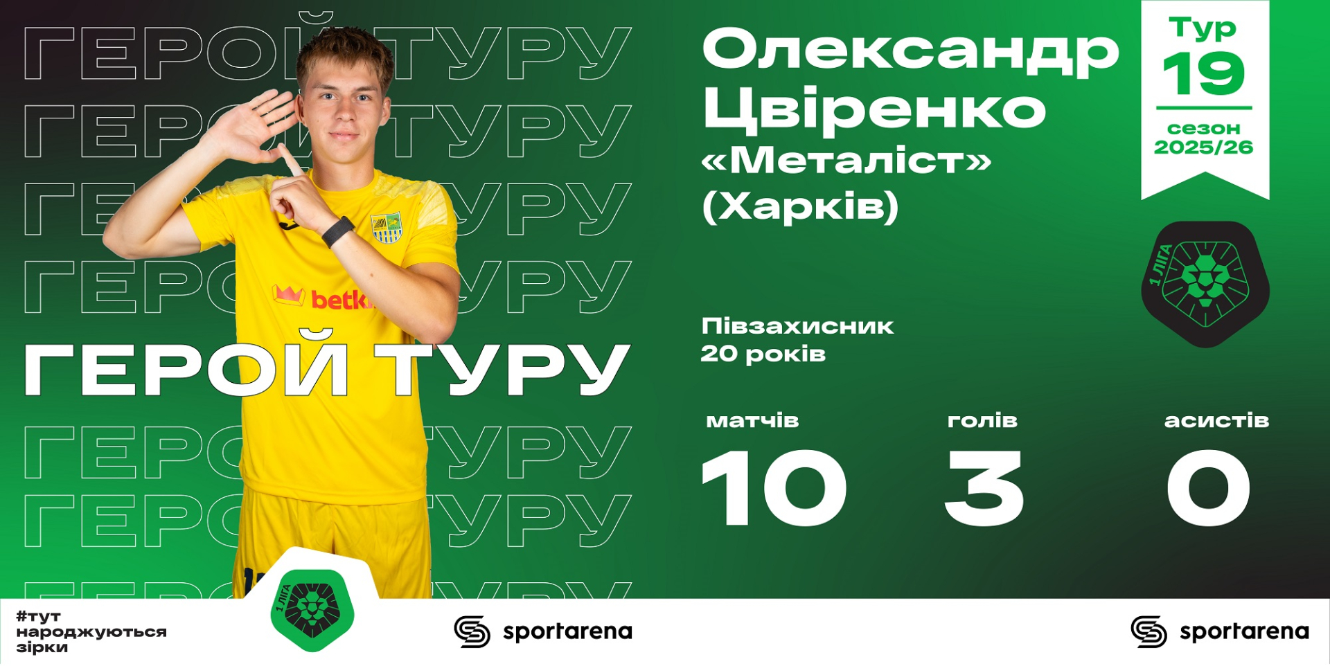 Олександр Цвіренко – Герой 19-го туру Першої ліги: Кожен очко для Металіста дорогоцінне